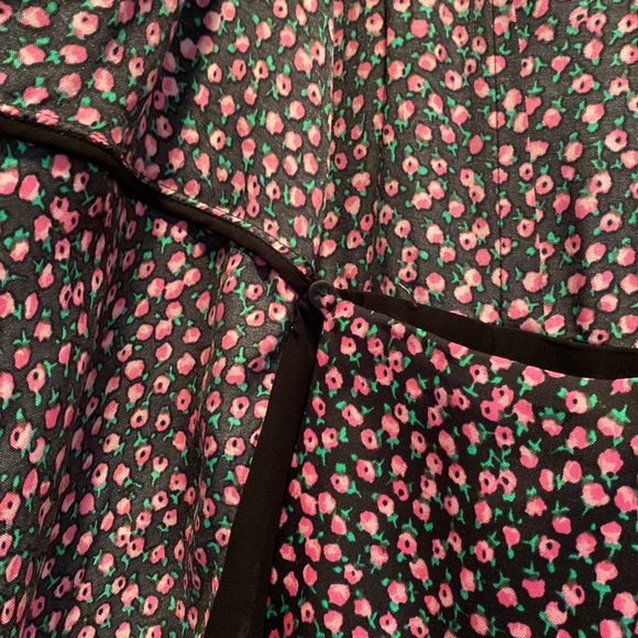 Only worn twice, Rebecca Taylor midi dress with pink floral print and side waist - Picture 6 of 9
